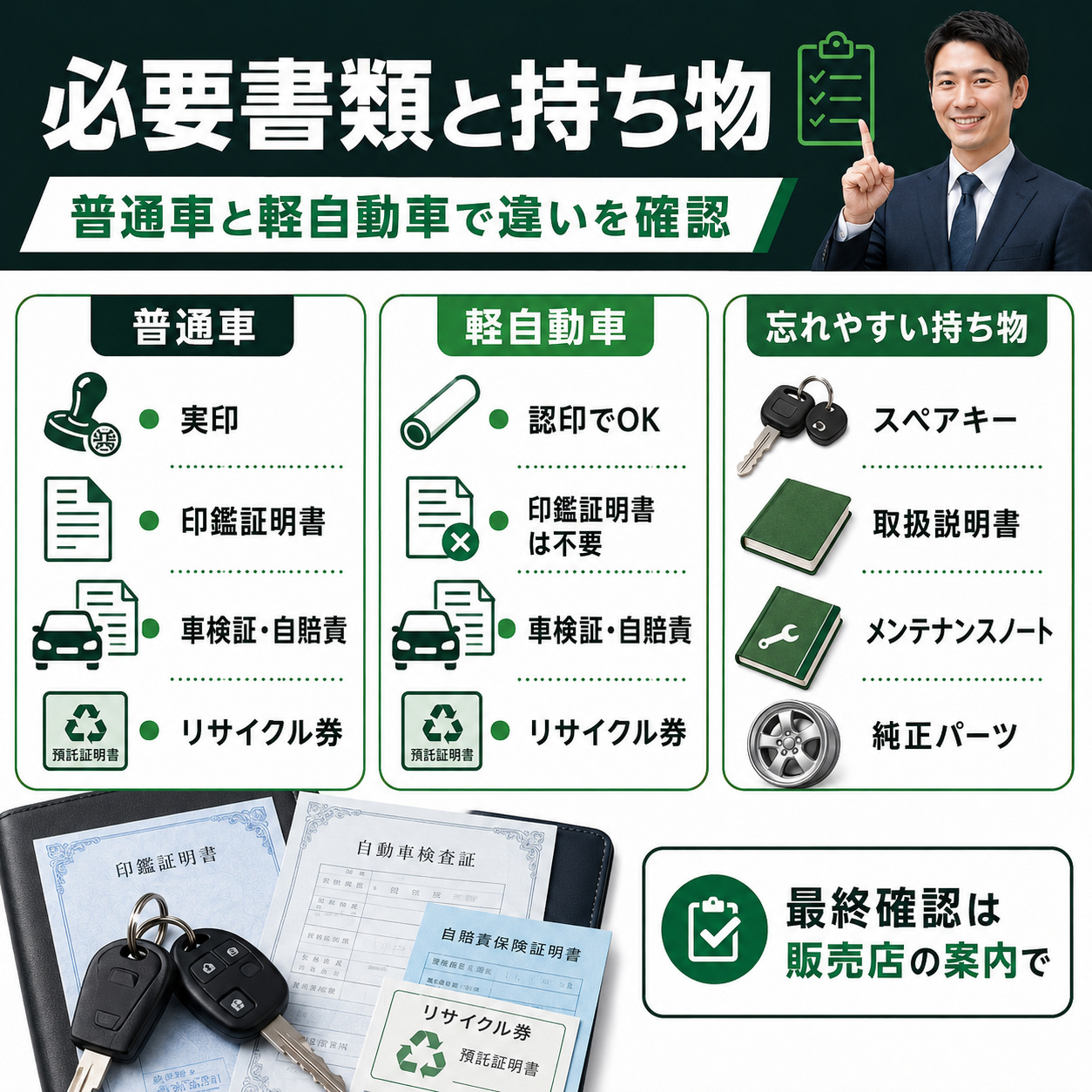 必要書類と持ち物
