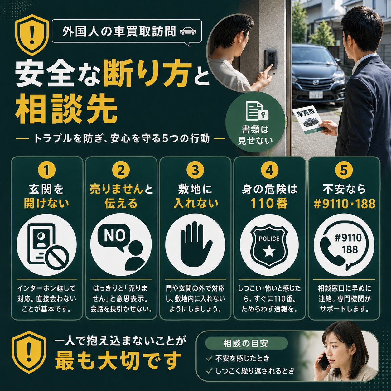 突然訪問されたときの安全な断り方と相談先