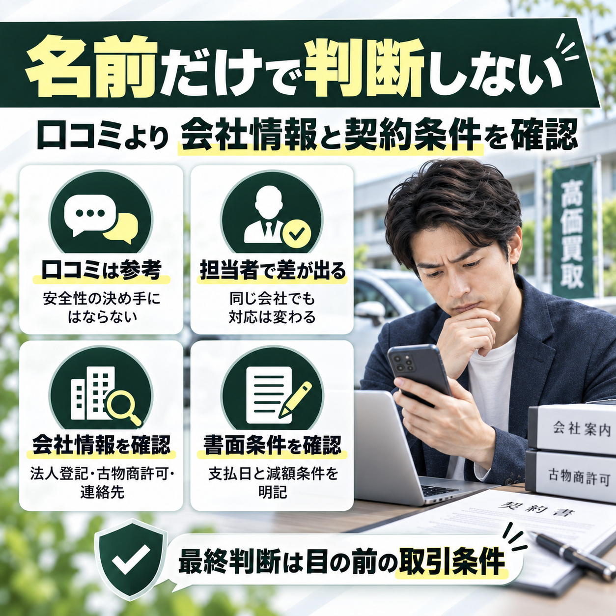 問題のある買取業者を名前だけで判断しない