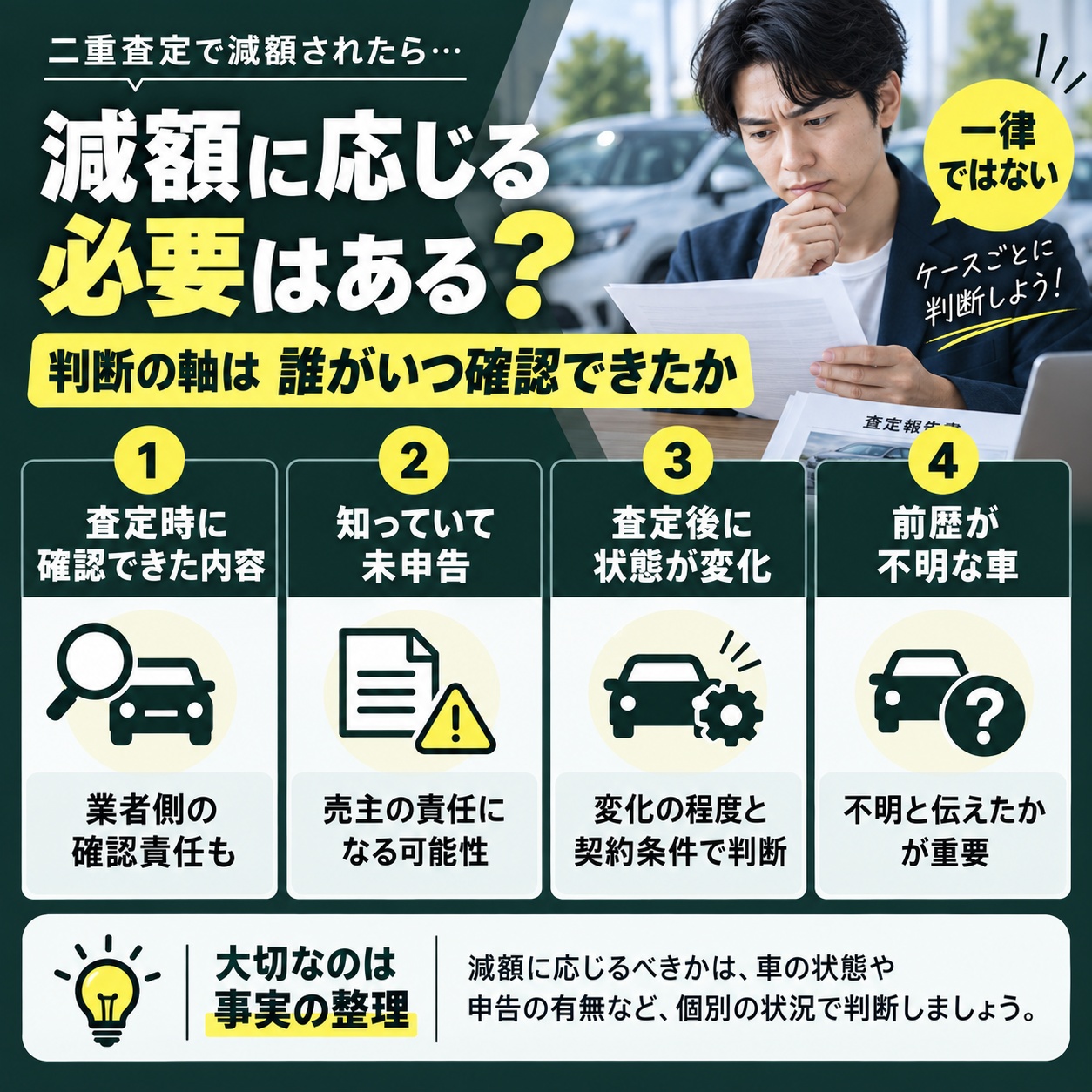 二重査定の減額に応じる必要があるか