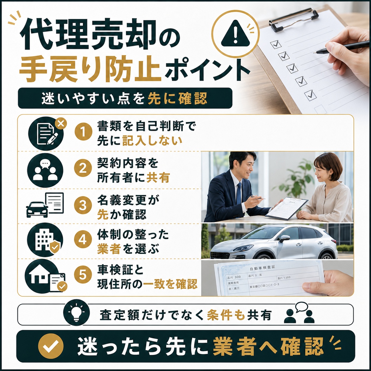 代理売却で手戻りを防ぐための注意点を押さえる