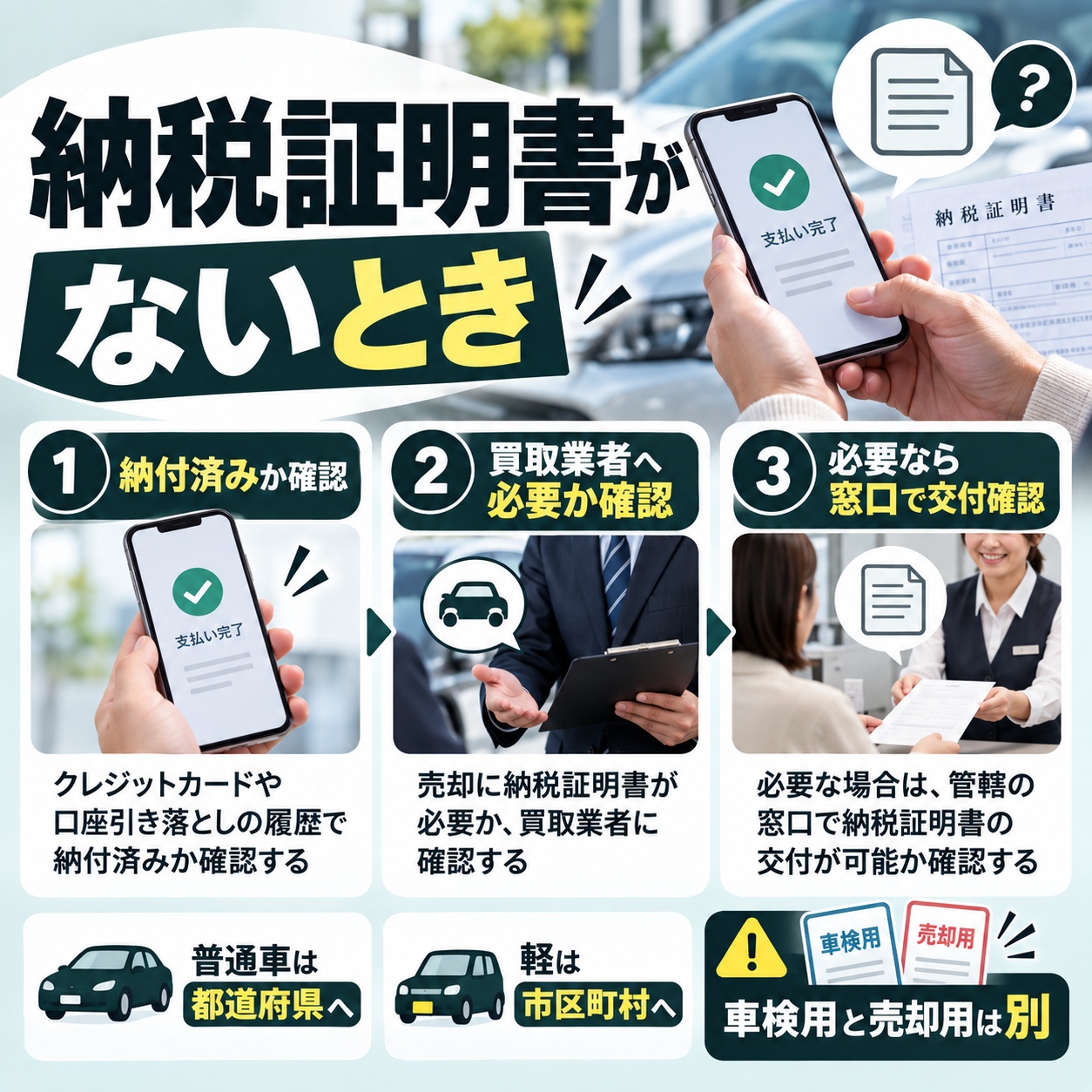 納税証明書がないときの対処法