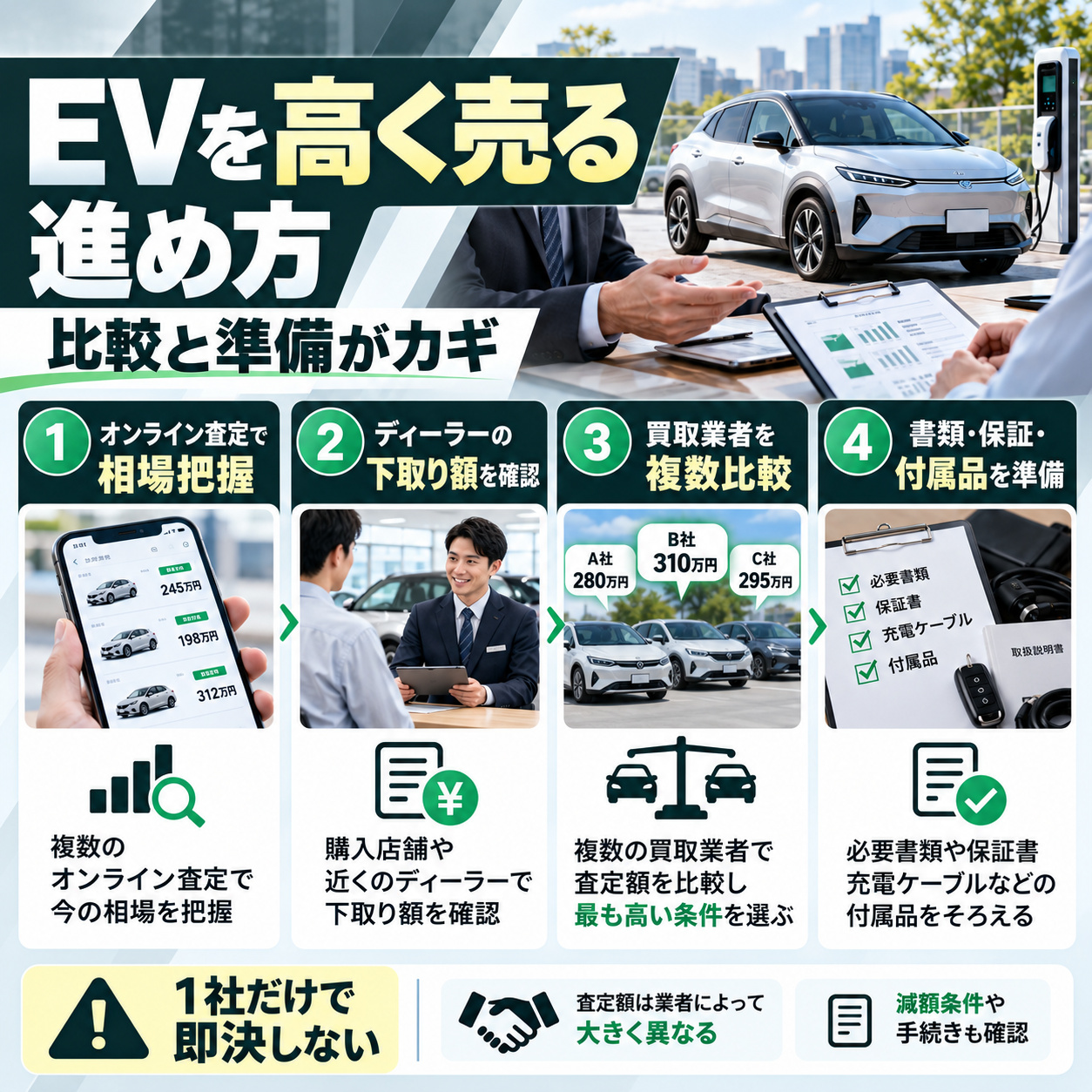 電気自動車をできるだけ高く売るための進め方
