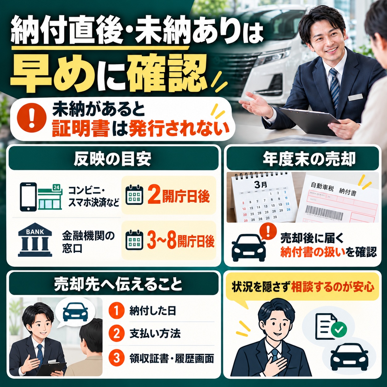 納付直後や未納がある場合は早めに確認する